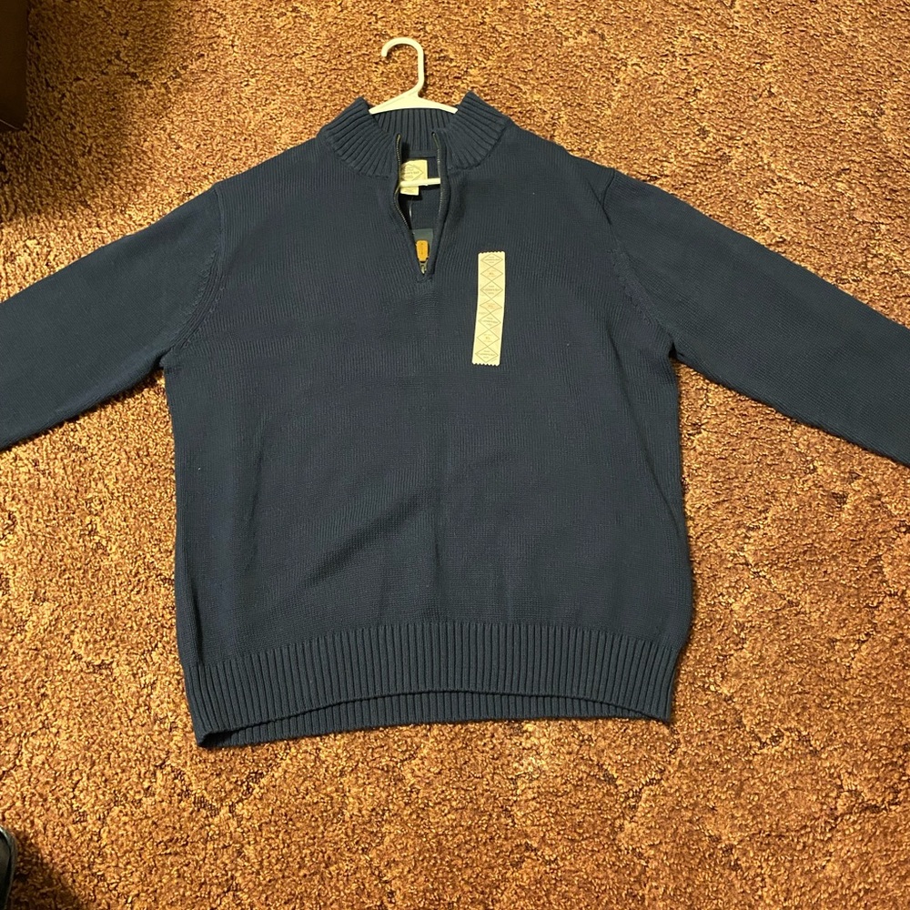 Sonoma Men's Zip Up Sweater - Deep Blue